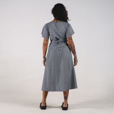 Vestido Transpassado Listra Fina